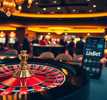 Experience excitement with link 12bet at a luxurious casino scene featuring vibrant games and betting action.