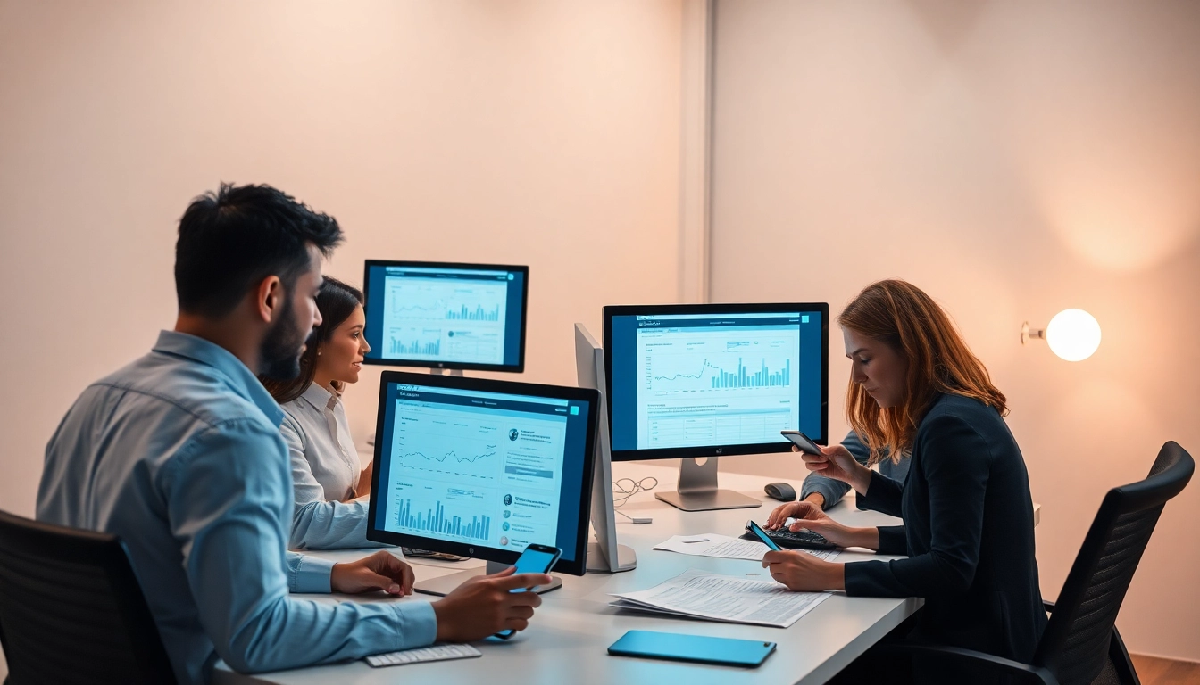 Processus de vérification du numéro de téléphone dans un cadre de bureau moderne avec technologie et travail d'équipe.