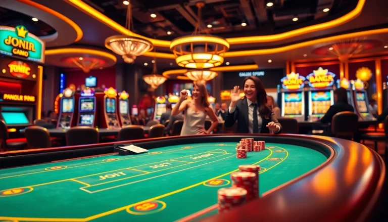 Découvrez le meilleur casino en ligne francais avec une table de jeu élégante et des joueurs enthousiastes.