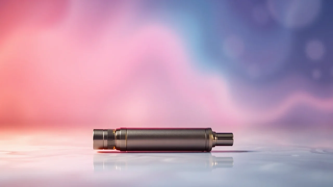 Buy DMT vape pen featuring a sleek design with psychedelic colors.