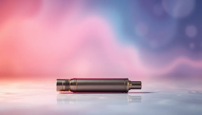 Buy DMT vape pen featuring a sleek design with psychedelic colors.