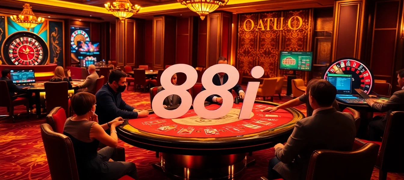 Exciting game of Blackjack at the casino showcasing 88i with vibrant betting options.