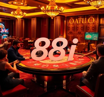 Exciting game of Blackjack at the casino showcasing 88i with vibrant betting options.