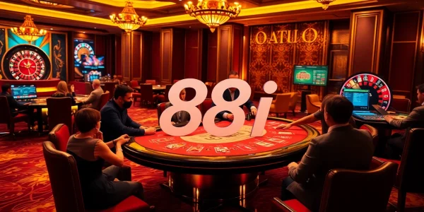 Exciting game of Blackjack at the casino showcasing 88i with vibrant betting options.