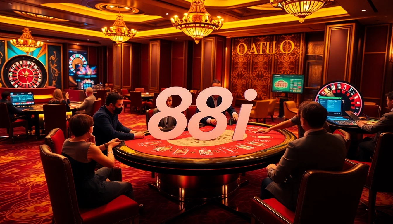 Exciting game of Blackjack at the casino showcasing 88i with vibrant betting options.