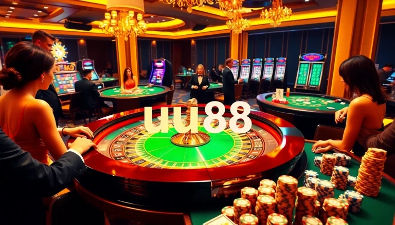 Experience thrilling gameplay at uu88 with luxurious casino elements like roulette and poker games.