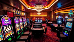 Experience the thrilling vibe of 555win casino with dynamic slot machines and engaging players.