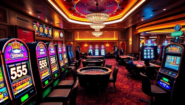 Experience the thrilling vibe of 555win casino with dynamic slot machines and engaging players.