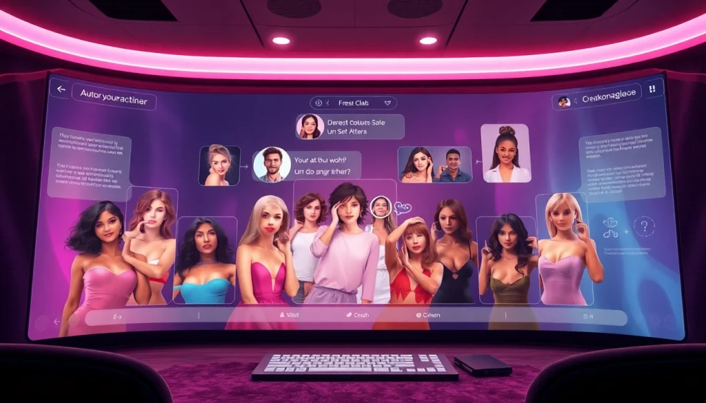Engaging virtual chat interface for ai nsfw chat with customizable avatars.